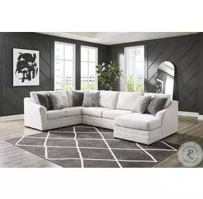 Koralynn Stone 3 Piece Performance Fabric Sectional with RAF Chaise