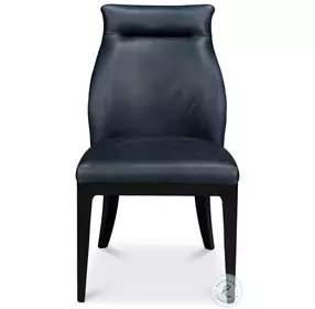 Jefferson Blue Leather Dining Chair Set of 2