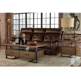 Sedley Walnut And Rustic Black Cocktail Table