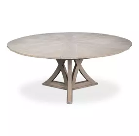 Casual Jupe Moonskin 86" Extendable Round Dining Table