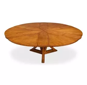 Casual Jupe Tobacco Brown 86" Extendable Round Dining Table
