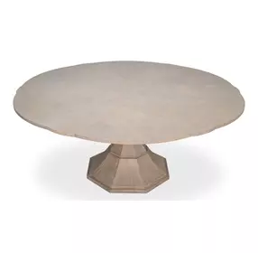 Giselle Jupe Moonskin 71" Extendable Round Dining Table
