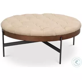 Corbet Cappucino White Cocktail Ottoman