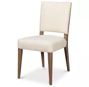 Bauhaus Beige Light Oak Upholstered Dining Chair Set of 2