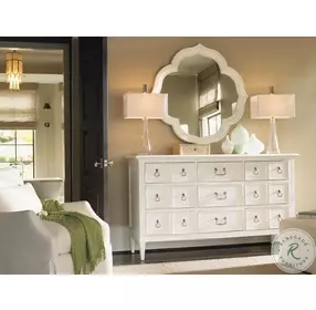 Ivory Key Crisp White Paget Mirror
