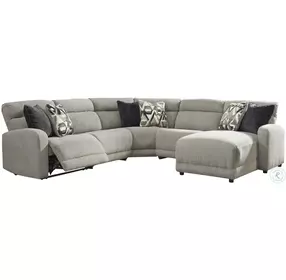 Colleyville Stone Power Reclining Sectional with RAF Chaise