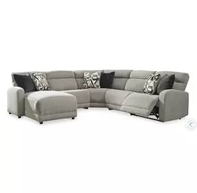 Colleyville Stone 5 Piece Power Reclining Sectional with LAF Chaise