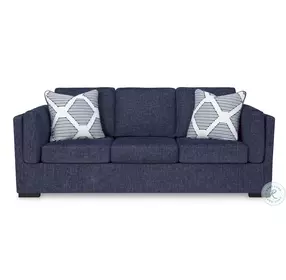 Evansley Navy Performance Fabric Living Room Set