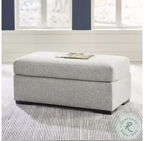 Evansley Pewter Performance Fabric Ottoman