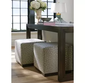 Colby Cream Upholstered Ottoman