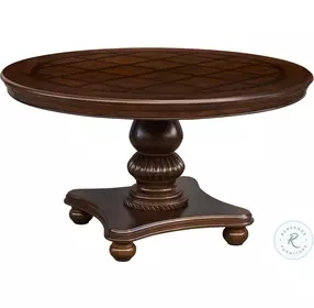 Lordsburg Brown Cherry Round Dining Room Set