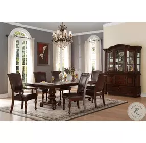 Lordsburg Brown Cherry Buffet with Hutch