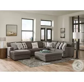 Crawford Metal And Charcoal Cocktail Ottoman