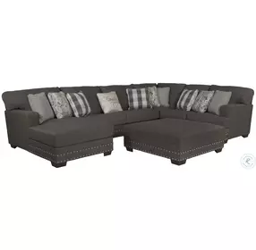 Crawford Metal And Charcoal Large Sectional with LAF Chaise