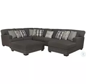 Crawford Metal And Charcoal Large Sectional with RAF Chaise