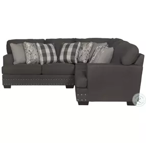 Crawford Metal And Charcoal Small Sectional with LAF Chaise