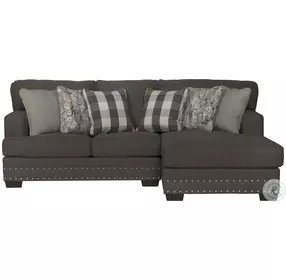 Crawford Metal And Charcoal Sectional with RAF Chaise