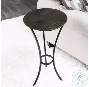 Gaston Gold Metal Round End Table