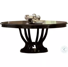 Savion Espresso Oval Extendable Dining Room Set