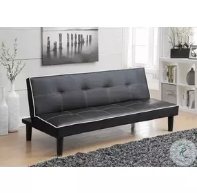 Katrina Black and White Twin Sofa Bed