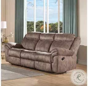 Zubaida Two Tone Chocolate Velvet Reclining 78" Loveseat and Console with USB Charging