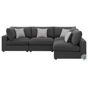 Serene Charcoal 4 Peice Modular Sectional