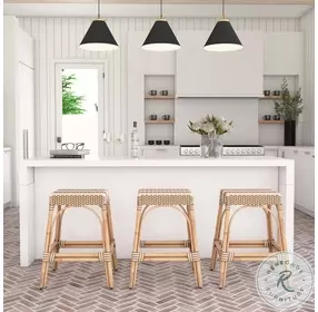 Robias Beige Diamond Counter Height Stool