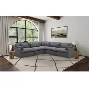 Hobson Charcoal 5 Piece Modular Sectional
