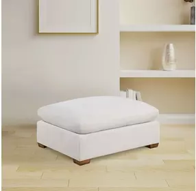 Lakeview Ivory Upholstered Ottoman