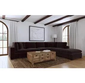 Lakeview Dark Chocolate 6 Piece Modular Sectional