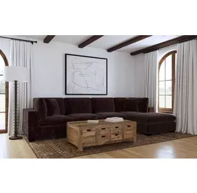 Lakeview Dark Chocolate 5 Piece Modular Sectional