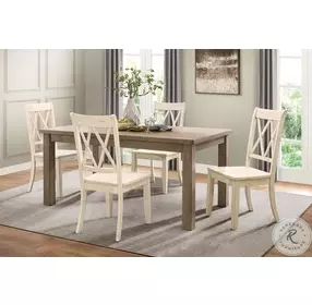 Janina White Side Chair Set of 2