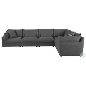 Sasha Barely Black 6 Piece Sectional