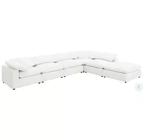 Raleigh Ivory Boucle 6 Piece Performance Fabric Modular Sectional
