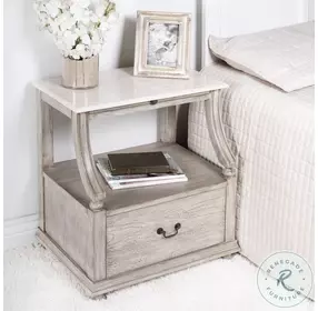 Danielle Rustic Gray Nightstand