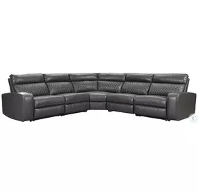 Samperstone Iron 5 Piece Power Reclining Sectional