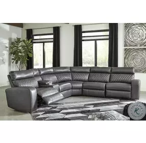 Samperstone Gray 6 Piece Power Reclining Sectional