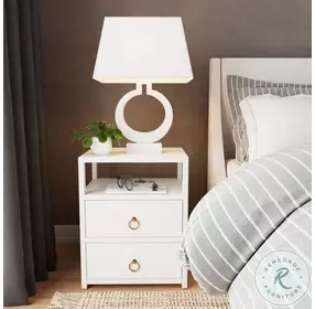 Lark White Nightstand