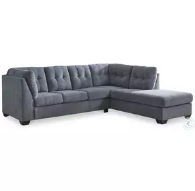 Marleton Denim 2 Piece RAF Chaise Sectional