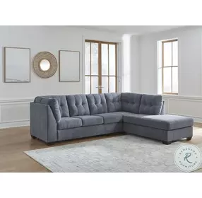 Marleton Denim 2 Piece RAF Chaise Sectional