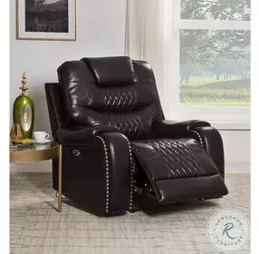 Braylon Brown Synthetic Leather Power Recliner