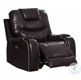 Braylon Brown Synthetic Leather Power Recliner