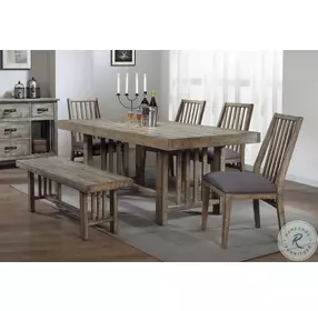 Codie Distressed Light Brown Side Chair Set of 2