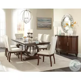 Oratorio Cherry Extendable Trestle Dining Table