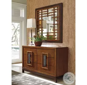 Island Fusion Medium Coconut Shell Brown Tahara Dresser
