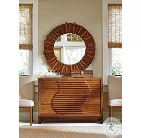 Island Fusion Medium Coconut Shell Brown Madura Hall Chest