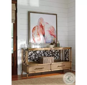 Twin Palms Warm Medium Umber Sonesta Serving Console Table
