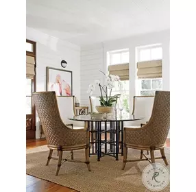 Twin Palms Soft Taupe And Ivory Balfour Host Chair
