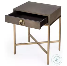 Sullia Gold Cosmopolitan One Drawer End Table