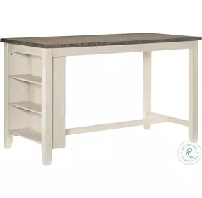 Timbre Antique White And Rosy Brown Counter Height Dining Room Set